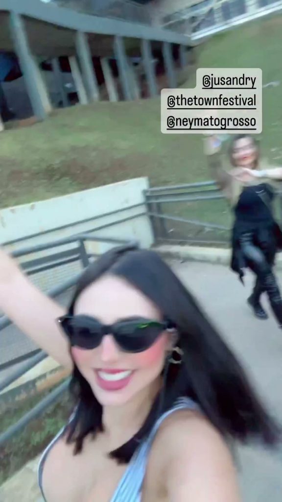 Nyvi Estephan Paga Peitinho Nos Stories Enquanto Corria